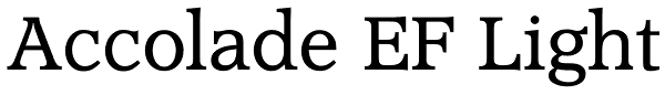 Accolade EF Light Font