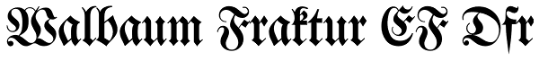 Walbaum Fraktur EF Dfr Font