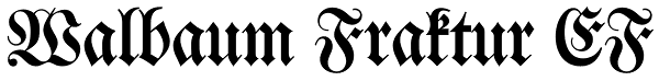 Walbaum Fraktur EF Font