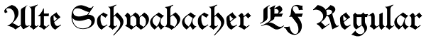 Alte Schwabacher EF Regular Font