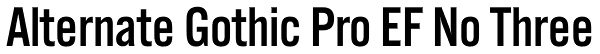 Alternate Gothic Pro EF No Three Font