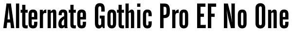 Alternate Gothic Pro EF No One Font