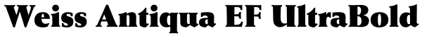 Weiss Antiqua EF UltraBold Font