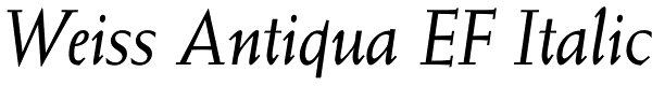 Weiss Antiqua EF Italic Font