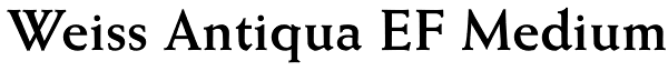 Weiss Antiqua EF Medium Font