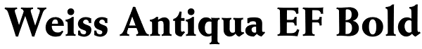 Weiss Antiqua EF Bold Font