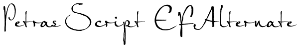 Petras Script EF Alternate Font