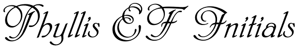 Phyllis EF Initials Font