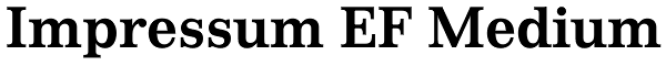 Impressum EF Medium Font