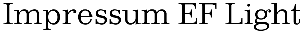 Impressum EF Light Font