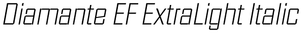 Diamante EF ExtraLight Italic Font