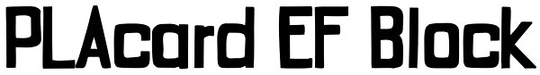 PLAcard EF Block Font