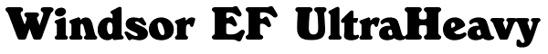 Windsor EF UltraHeavy Font