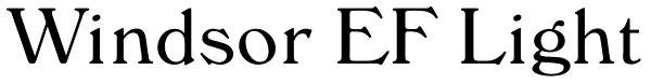 Windsor EF Light Font