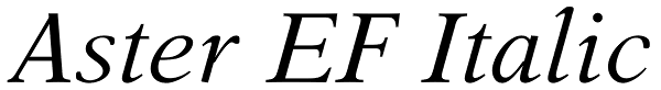 Aster EF Italic Font