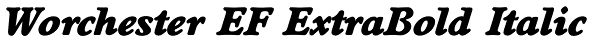 Worchester EF ExtraBold Italic Font