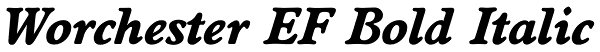 Worchester EF Bold Italic Font