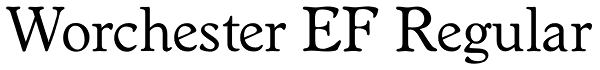 Worchester EF Regular Font