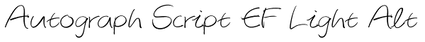 Autograph Script EF Light Alt Font