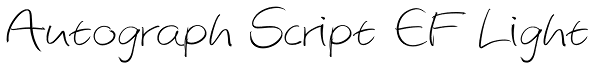 Autograph Script EF Light Font