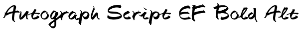 Autograph Script EF Bold Alt Font