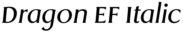 Dragon EF Italic Font