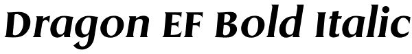 Dragon EF Bold Italic Font