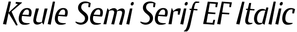 Keule Semi Serif EF Italic Font