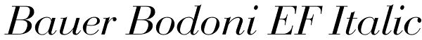 Bauer Bodoni EF Italic Font