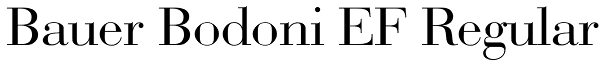 Bauer Bodoni EF Regular Font