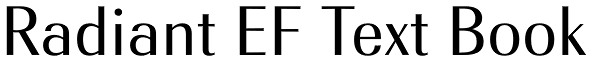 Radiant EF Text Book Font