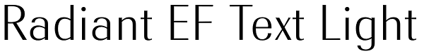 Radiant EF Text Light Font