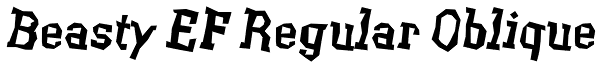 Beasty EF Regular Oblique Font