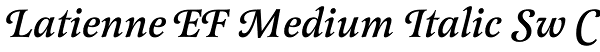 Latienne EF Medium Italic Sw C Font