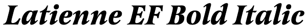 Latienne EF Bold Italic Font