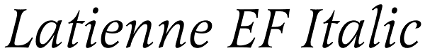Latienne EF Italic Font