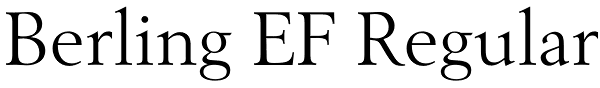 Berling EF Regular Font