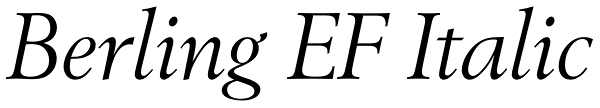 Berling EF Italic Font