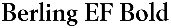 Berling EF Bold Font