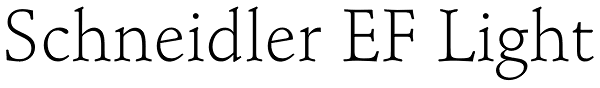 Schneidler EF Light Font