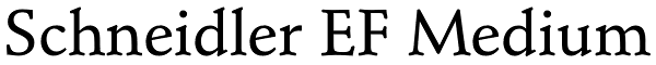 Schneidler EF Medium Font