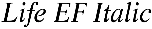 Life EF Italic Font