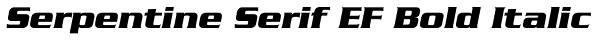Serpentine Serif EF Bold Italic Font