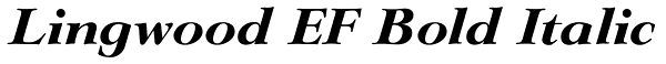 Lingwood EF Bold Italic Font