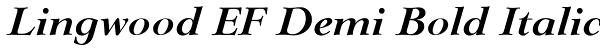 Lingwood EF Demi Bold Italic Font