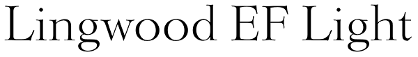 Lingwood EF Light Font