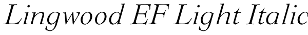 Lingwood EF Light Italic Font