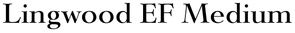 Lingwood EF Medium Font