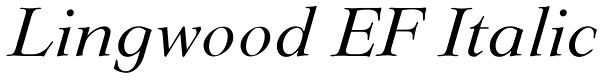 Lingwood EF Italic Font