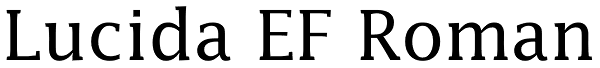 Lucida EF Roman Font